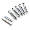6PCS Heavy Duty Steel Wall Anchor with Screws, Stripped Screw
