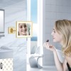 DOWRY Wall Mounted LED Lighted 5X Magnifying Square Makeup Mirror