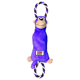 KONG - Tugger Knots Monkey - Tug of War Dog Toy, Minimal Stuffing and Looped Ropes for added Strength - For Small/Medium Dogs