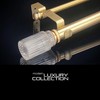 ILAISIHOME 1-1/8 Inch Diameter Gold Curtain Rods with Ribbed Glass