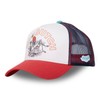 Von Dutch Unisex Surf Trucker Adjustable Snapback Cap White Red