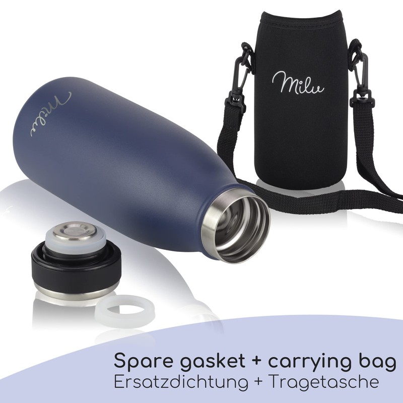 Milu Stainless Steel Drinking Bottle 350 ml, 500 ml, 750
