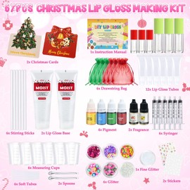ZQBQC Lip Gloss Making Kit- Fun Lip Gloss Kit to Make Your Own Lipgloss for Girls, Women, Teens, Beginner, Moisturizing Lipgloss Supplies Set, DIY Lipstick Set Gift for Girls Women, Daughters