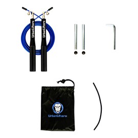 Urban Lifters Speed/Skipping Ropes/Skipping Rope - High Grade Aluminium Handles, Removable Weights, Rope Protector, Ball Bearing Turning Precision, Adjustable Locking Mechanism (Skipping Rope)