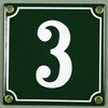Buddel Bini Wetterfestes Emaille Hausnummernschild 3 12 x 12 cm,