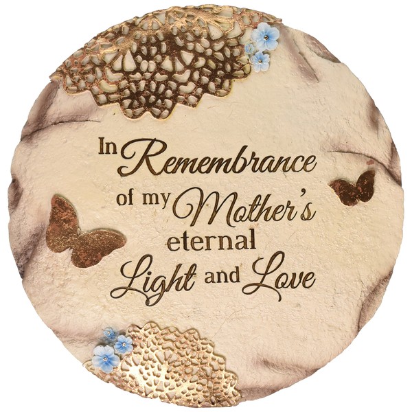Pavilion Gift Company 19069 "Remembering Mother" Memorial Garden Stone, 10-Inch,Blue