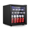 EUHOMY 48 Can Beverage Refrigerator cooler-Mini Fridge Glass Door for