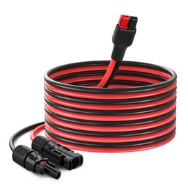 ZEHGCH Solar Panel Cable Connector Kit with 10AWG Heavy-Duty Tinned Copper Charge Cable for Portable Solar Power Station and Battery Connections (10FT)