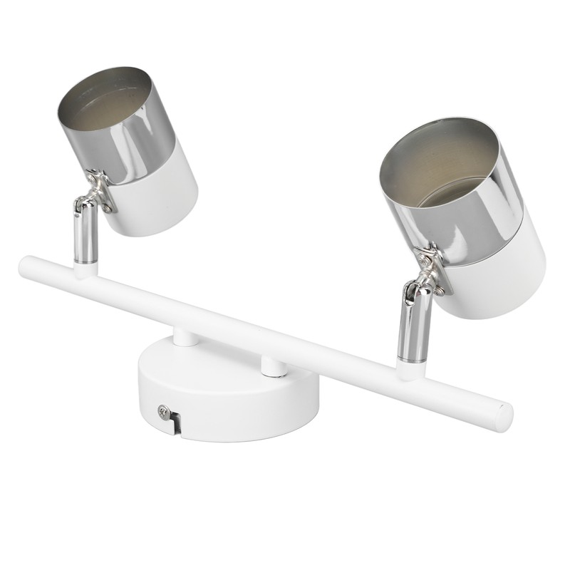 Track Light Kit 2 Heads 13.6in Length 2 Light Track