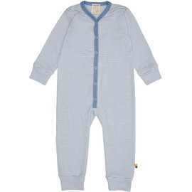 loud + proud Unisex Baby Fine Rib, Organic Cotton and GOTS Certified Sleepsuit, Dusk