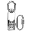 304 Stainless Steel 32mm Pulley with Lock Screw Climbing Carabiner