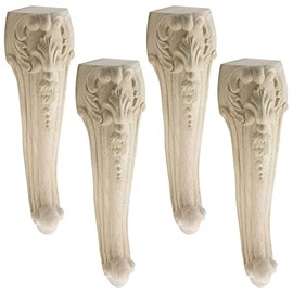 T Tulead Wooden Cabinet Feet Unfinished Furniture Legs Replacement Sofa Couch Wood Feet 11.8-Inch Wardrobe Loveseat Legs 4-Pack