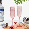 24 Pack Pink Detachable 2 piece Champagne Flutes 5.5 Oz