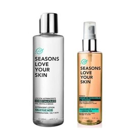Seasons Love Your Skin Loción Ácido Salicílico + Tónico Agua de Hamamelis Ideal para pieles Grasas