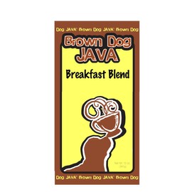 Brown Dog Java Breakfast Blend ground coffee 12 oz package