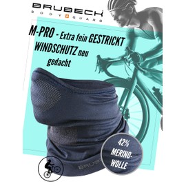 BRUBECK X-Pro KM10430 Half Balaclava for Men and Women, Temperature-Regulating, Face Mask, Functional Clothing, Breathable, L-XL
