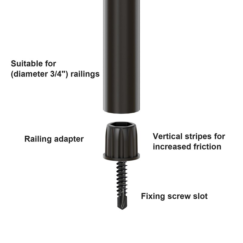 BLIKA 100 Pack Anti-UV Baluster Connectors for 3/4" OD Aluminum