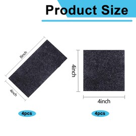 Sparkle Cloth for Car Scratches, 8 PACK Nano Sparkle Cloth, Car Scratch Remover Cloth, Car Scratch Remover, Easily to Remove Small Scratch & Portable, Black, 4 PACK 10 * 10CM, 4 PACK 20 * 10CM