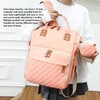 Pink Diaper Bag Backpack Multi Compartment Waterproof Large Capacity Travel