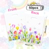 TIESOME 50Pcs Tulip Party Favor Bags, Spring Flower Bags Bloom