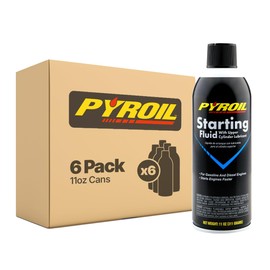 Pyroil Regular Starting Fluid with Upper Cylinder Lubricant, for Gasoline & Diesel Engines, Combustion Ready at -40° F, 11 Oz (Pack of 6)