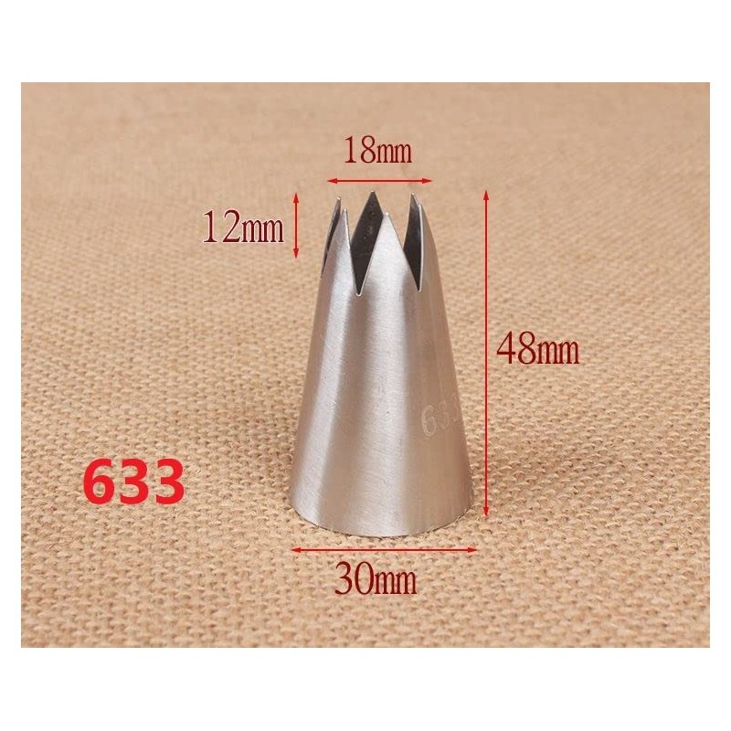 Cellos Tip Model 633, 6 Tips, Baking Tip, Confectionery, Flower
