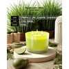96NORTH Luxury Lemongrass Candle | Large 3-Wick Jar Candle |
