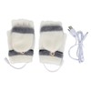 1 Pair USB Heated Gloves Mitten Winter Warm Full Finger