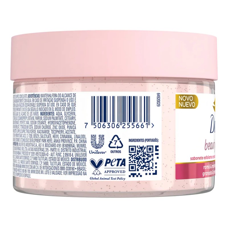 Exfoliante Corporal Dove Beauty Scrub Granada & Manteca de Karité