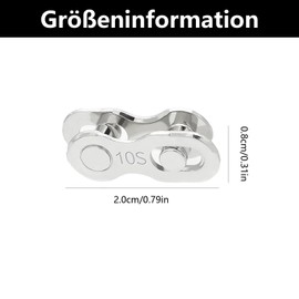 5 Pairs of Chain Lock 10 Speed Bike Chain, Bicycle Chain Lock, Bicycle Chain Link, Bicycle Missing Link, for 10 Speed Chain Bicycle Spare Parts (10 Speed)