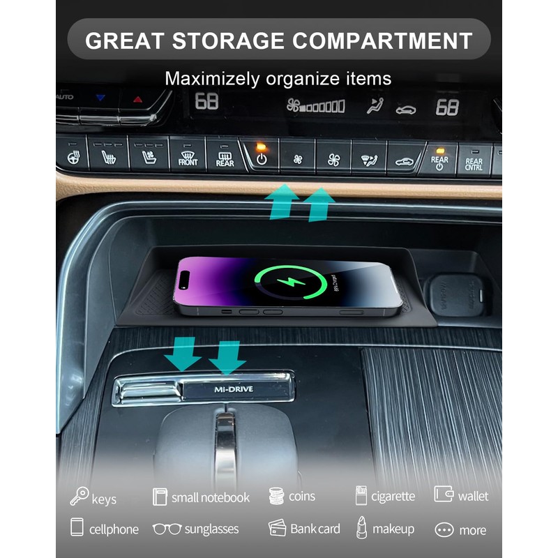 CDEFG for 2024 2025 Mazda CX-90 CX-70 Center Console Organizer