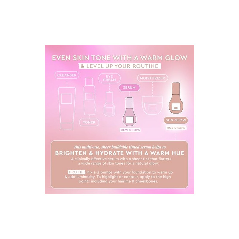 Hue Drops Face Serum Glow Bronzing Drops + Tinted Serum