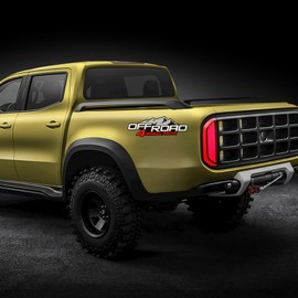 4WD Offroad Decal Stickers 2Pcs, Auto Decoration Accessories Emblem Replacements Compatible with Ford F-150 F-250 F-350 Tacoma Tundra Ram Silverado Truck Pickup, with Squeegee 1Pcs, Black-and-Red