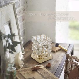 Cerdeco TBL16 Crystal Beads, Brilliant Like Aurora, Easy and Luxurious Table Light, Bedside Atmosphere, Desk Light, Interior Lighting, Indirect Lighting, LED Compatible, Hand-Made Bedroom, Retro, Stylish, Rainbow