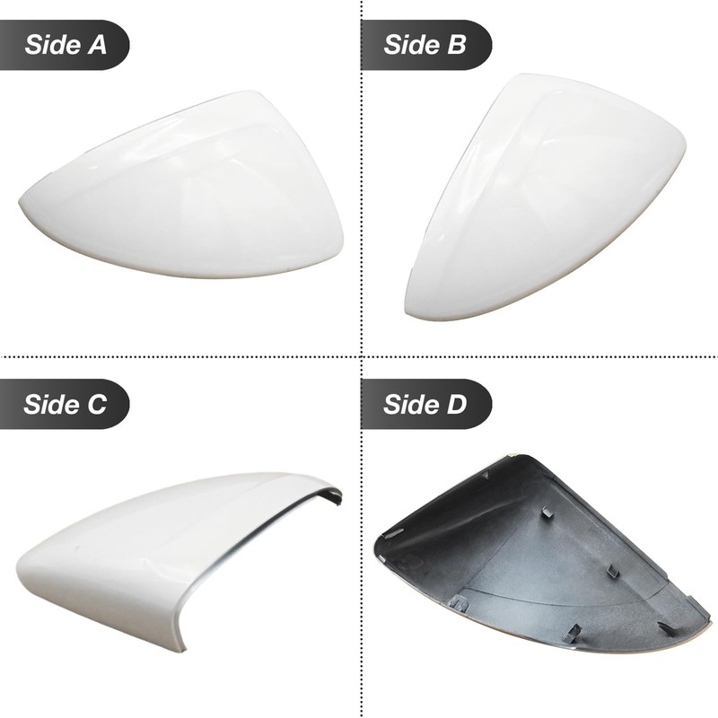 EATAKWARD White Side Mirror Cap Replacement, Mirror Cap Trim Housing