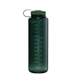Nalgene Sustain Tritan BPA-Free Water Bottle Made with Material Derived from 50% Plastic Waste, 48 OZ, Wide Mouth, Jade