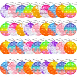 72 Pcs Kids Party Favors Pop Fidget Keychain lt Mini Fidget Toys Bulk for Kids Goodie Bag Stuffers Classroom Prizes It Bubbles Poppers Students Bulk Toys
