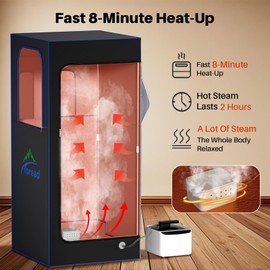 TOREAD 2025 Portable Steam Sauna for Home, Personal Full Body Sauna Tent with 1000W Steamer, Foldable Home Spa Sauna for Relaxation, Gym, Yoga(Oxford Fabric, Easy Setup, Compact Design)