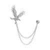 Eagle Hanging Chain Brooch for Men - Elegant Lapel Pin