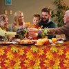 UROINEPA Fall Tablecloth 3 Pcs Thanksgiving Tablecloth Rectangle Maple Leaf