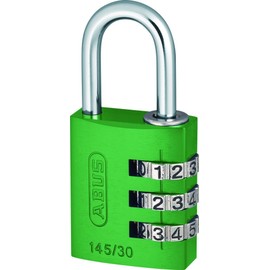 ABUS 466311 Aluminium Combination Lock 145/30 Rainbow-Colour Pack Containing One Each Blue/Yellow/Green/Purple/Orange/Red
