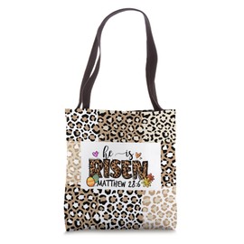 Religious Divine Harmony He Is Risen Animal Print Tote Bag