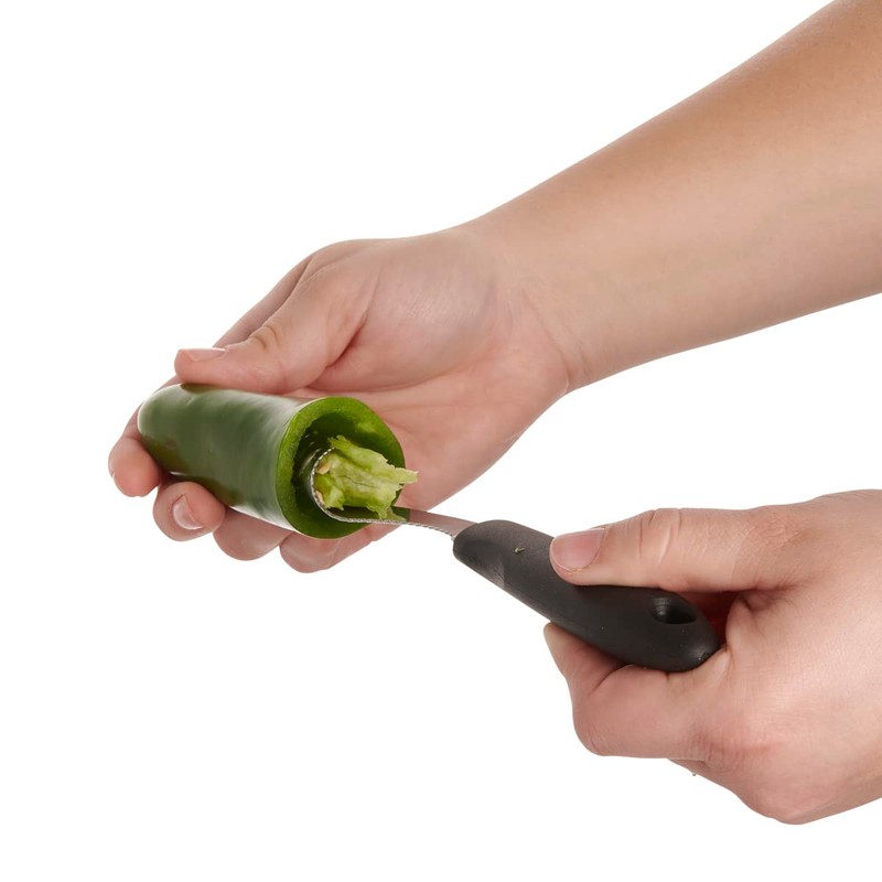 HIC Kitchen Jalapeno Pepper Corer, Stainless Steel Blade, 7-Inches x