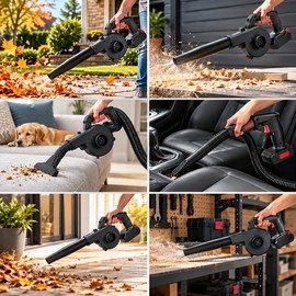 Cordless Electric Air Blower for Home & Outdoor Cleaning – 2-in-1 Blower and Vacuum for Dust, Leaves & Everyday Cleanup