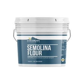 Semolina Flour (1 Gallon) Rich in Protein & Fiber, For Making Pasta & Couscous, Pizza & Bread Dough