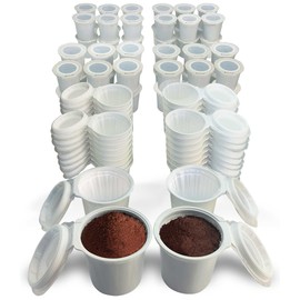 iFillCup Refillable K Cups - Hold 50% More Coffee for Richer Larger Brew, Universal K Cup Brewer Compatibility, Gold Medal Champion Sponsor, Reusable up to 5 Times | 84 Pack White