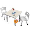 JIAOQIU Kids Table & Chair Set with Adjustable Toddler-Safe Non-Slip