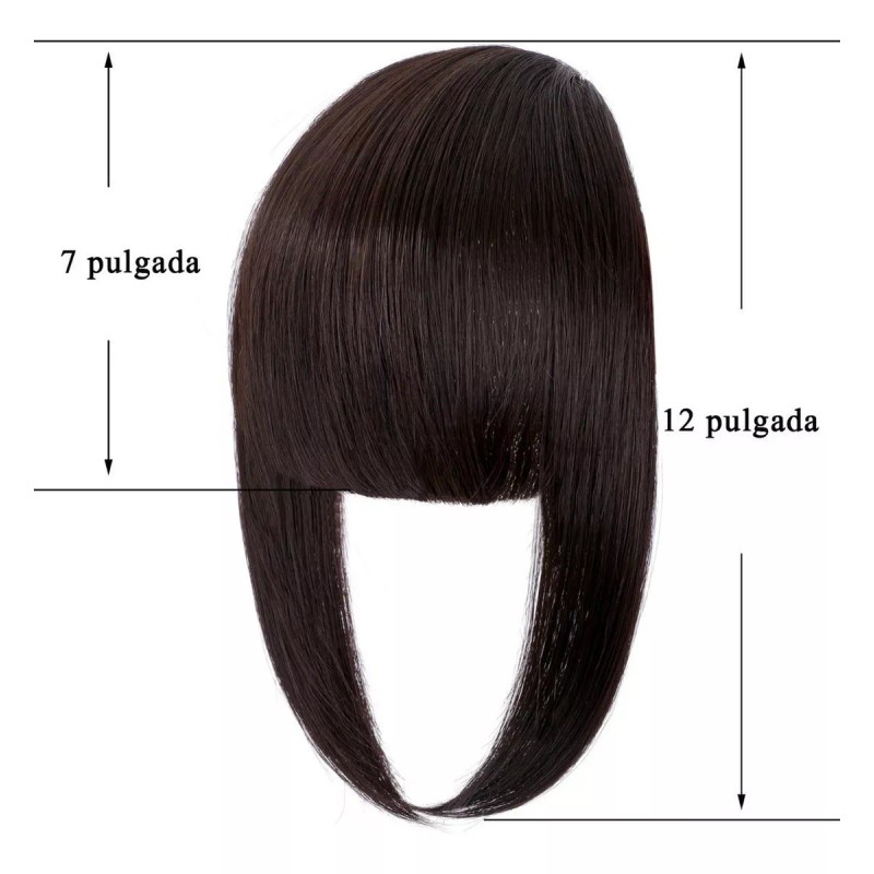 Felendy Clip De Extensiones De Flequillo Sintético Grueso Y Limpio