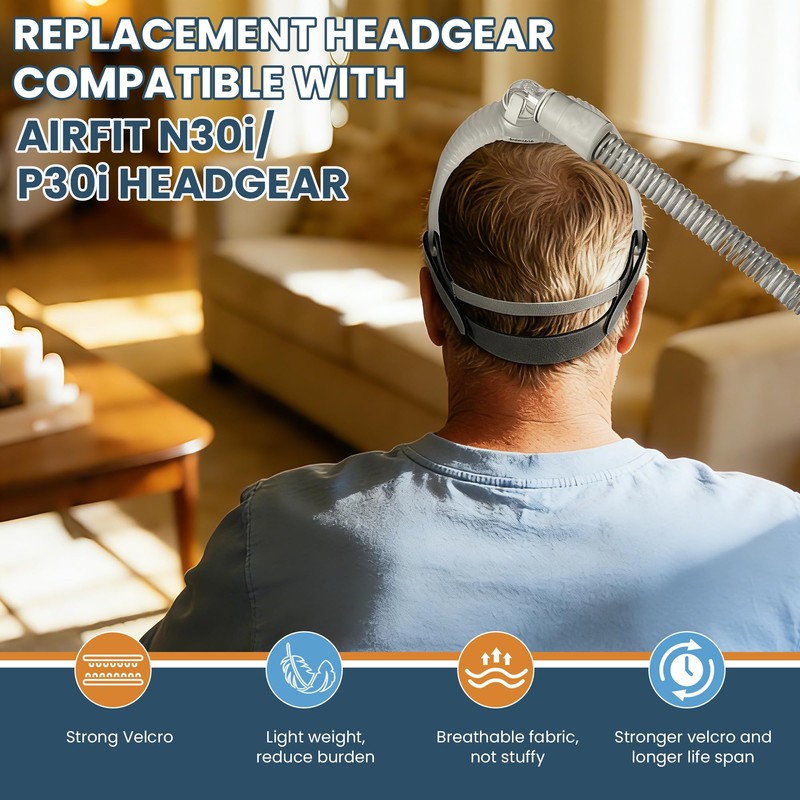 Hecatelly 2 Pack Replacement Headgear Compatible with AirFit N30i /