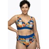 Ulla Popken Bikini con Fantasia a Quadri, Coppe morbide e